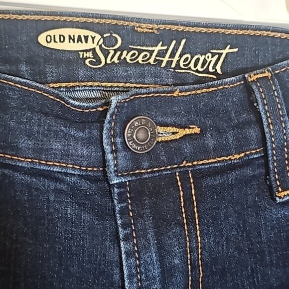 Old Navy the Sweetheart Dark Wash Stretch Jeans Size 4 Short - Picture 3 of 9